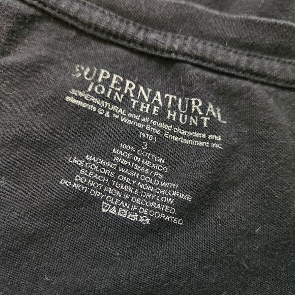 Supernatural TV Show Graphic Tee Plus Size 3X Black Join the Hunt Merch Sam Dean - Picture 10 of 11